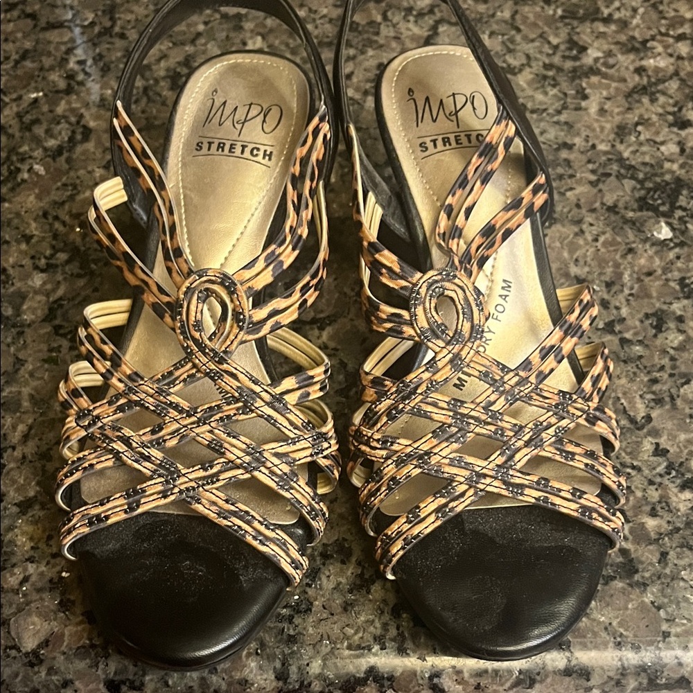 Impo Women's Leopard Print “Erin” Strappy Sandals